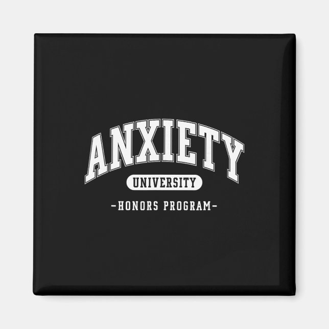Ångest Universitets Utmärkelseprogram Rolig Mental Magnet (Framsidan)