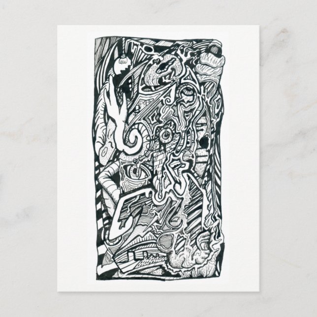 Ångestattack av Brian Benson, vykort (Framsida)