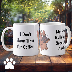 Ångestfull fransk bulldoggserie kaffemugg