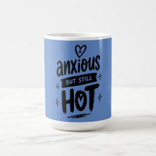 Ångestfull men het kaffemugg