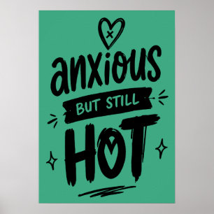 Ångestfull men het poster