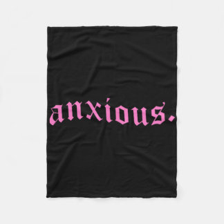Ångestfull Pastell Goth Rosa Mental Hälsopresent A Fleecefilt