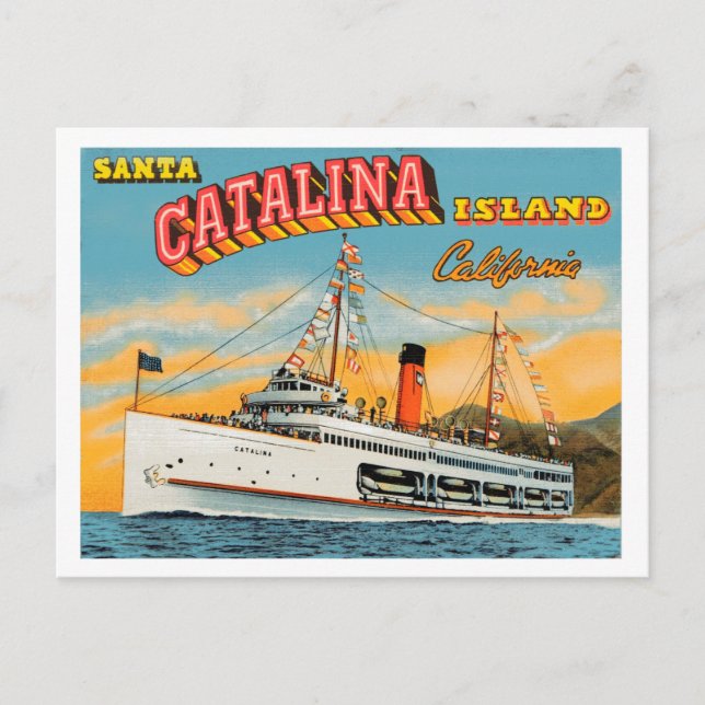 Ångfartyget Catalina Post Card Vykort (Framsida)