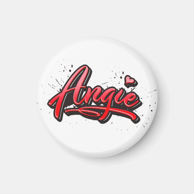 Angie Heart Stänk Magnet (Framsidan)