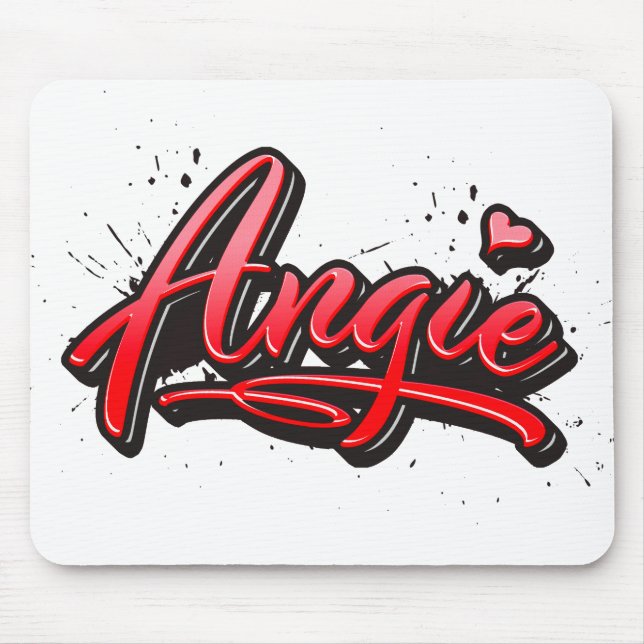 Angie Heart Stänk Mousepad Musmatta (Framsidan)