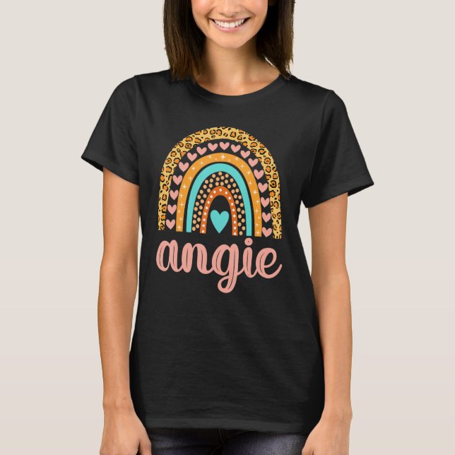 Angie T-Shirt Angie Namn Birthday Shirt Gift (Framsida)