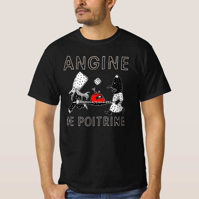 Angine de Poitrine Mantra Rock Band Quebec Canada  T Shirt (Framsida)
