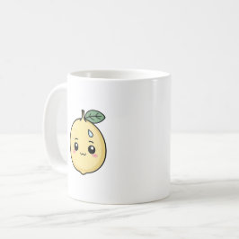 Angiös citron med svett fall kaffemugg