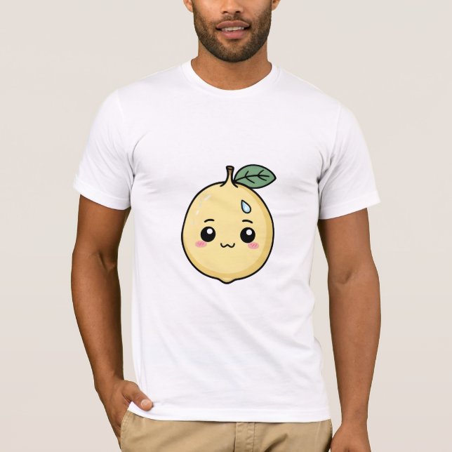 Angiös citron med svett fall t shirt (Framsida)