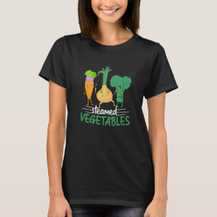 Ångkokta Grönsaker Vegetarisk Vegansk Mat Grafik T Shirt