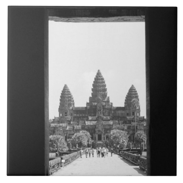 Angkor Cambodia, Angkor Wat dörrvy 2 Kakelplatta (Framsidan)