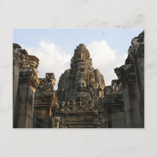 angkor cambodia ansikte vykort