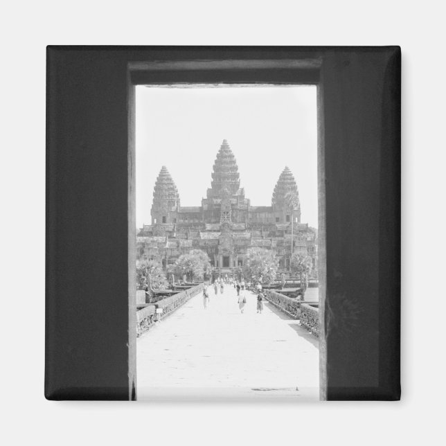 Angkor Kambodja, Angkor Wat dörrvy Magnet (Framsidan)