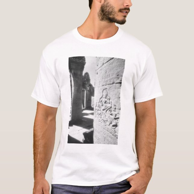 Angkor Kambodja, Apsara Carving The Bayon 2 T-shirt (Framsida)
