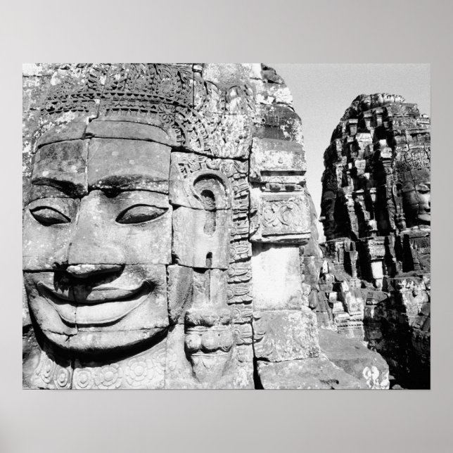 Angkor Kambodja, cheferna för Bayon Poster (Framsidan)