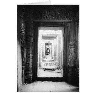 Angkor Kambodja, dörröppningar Preah Khan 2 Hälsningskort