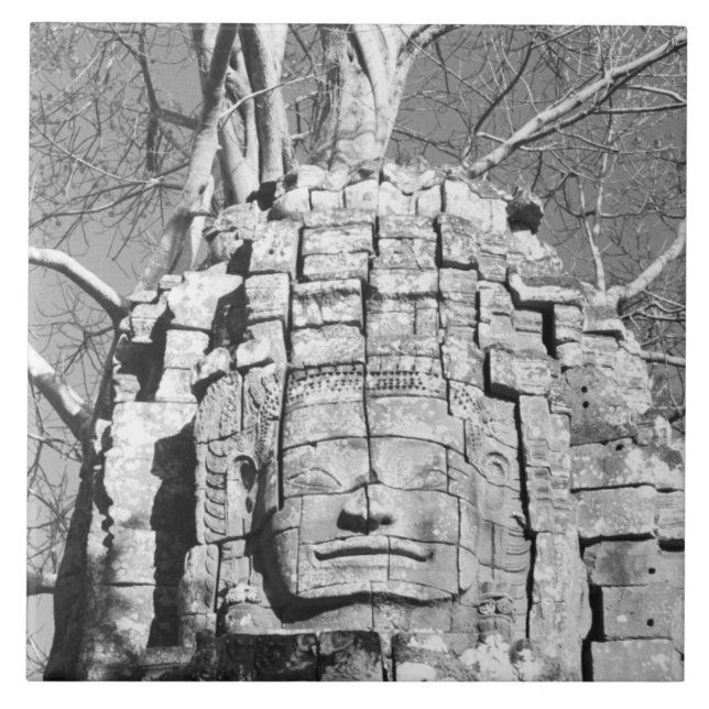 Angkor Kambodja, Huvud Ta Som-templet Kakelplatta (Framsidan)