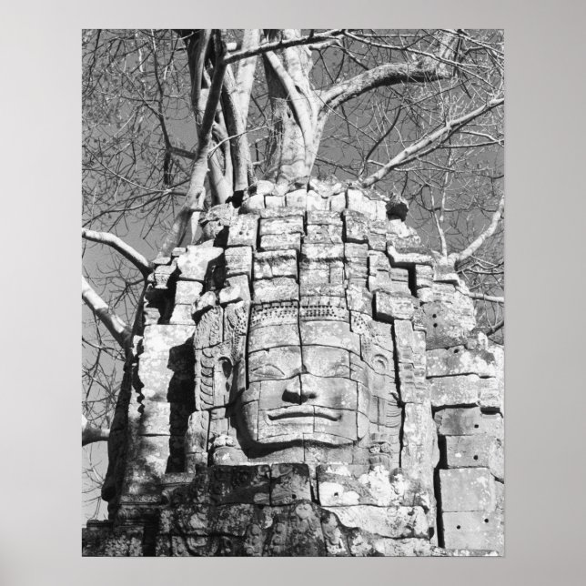 Angkor Kambodja, Huvud Ta Som-templet Poster (Framsidan)