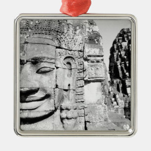 Angkor Kambodja, Huvudena Bayon Julgransprydnad Metall