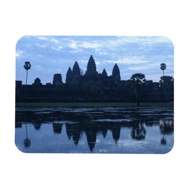 angkor soluppgång blå magnet (Horisontell)