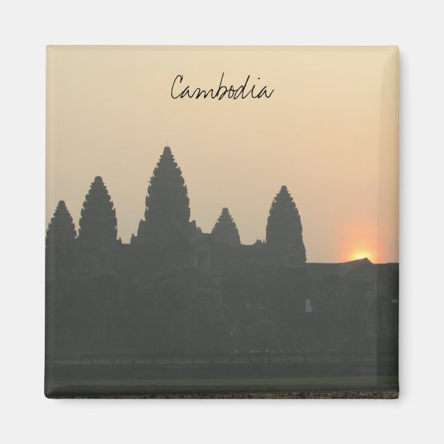 angkor sunrise cambodia magnet (Framsidan)
