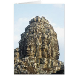 angkor thom ansikte hälsningskort