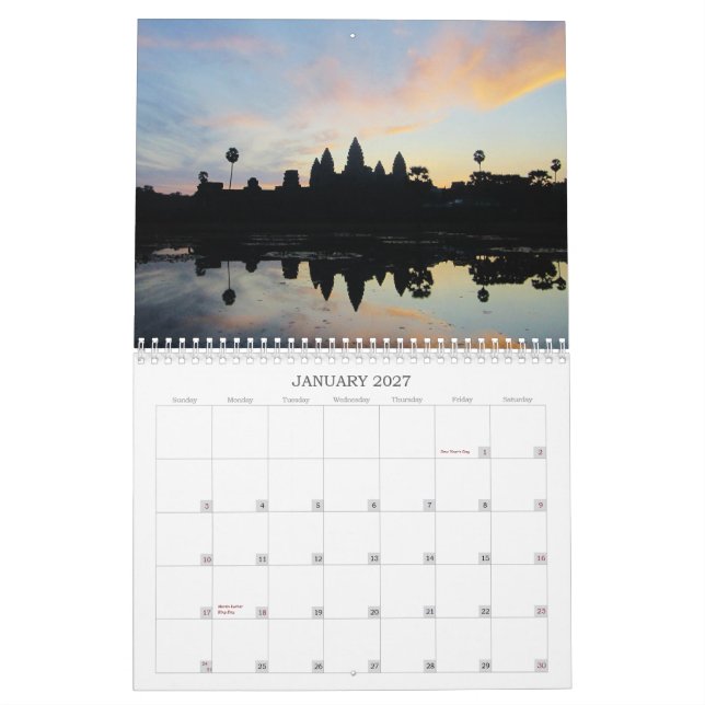 Angkor Wat 2012 kalender (Jan 2027)