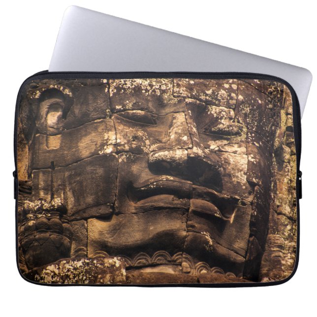 Angkor Wat Buddha Totem Laptop Sleeve (Framsidan)