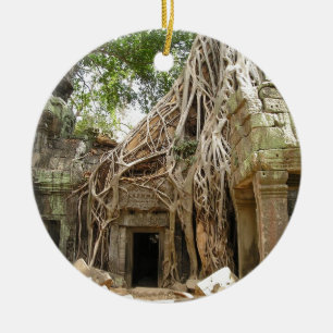 Angkor Wat Cambodja Julgransprydnad Keramik