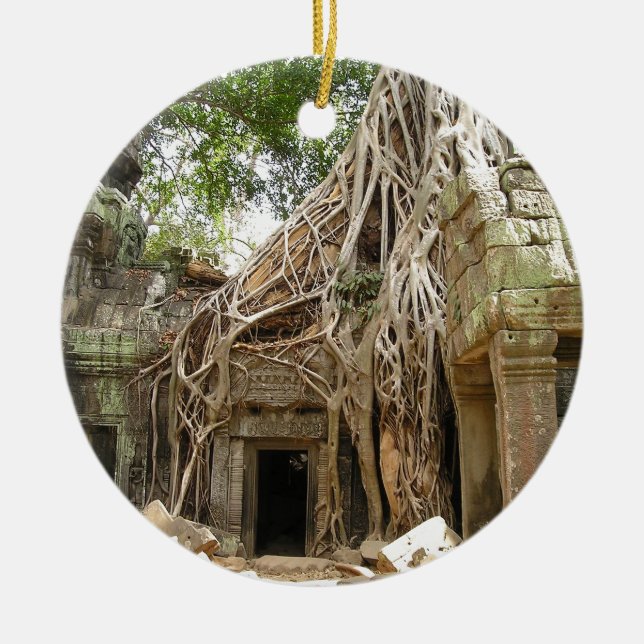 Angkor Wat Cambodja Julgransprydnad Keramik (Framsidan)