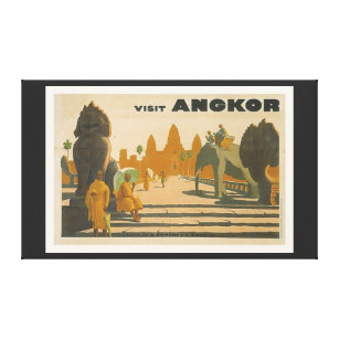 Angkor Wat Cambodja vintage resortryck Canvastryck