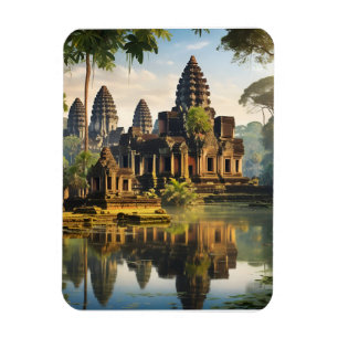 Angkor Wat, gammalt Khmer temple Magnet