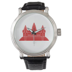 Angkor Wat Kambodian / Khmer Flagga Armbandsur