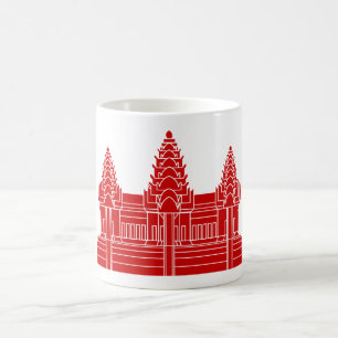 Angkor Wat Kambodian / Khmer Flagga Kaffemugg