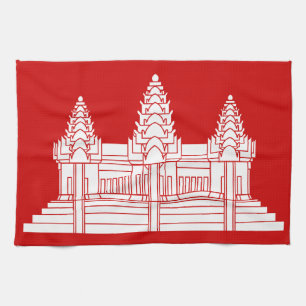 Angkor Wat Kambodian / Khmer Flagga Kökshandduk