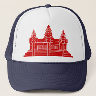 Angkor Wat Kambodian / Khmer Flagga Truckerkeps