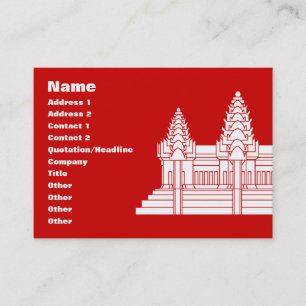 Angkor Wat Kambodian / Khmer Flagga Visitkort
