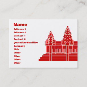 Angkor Wat Kambodian / Khmer Flagga Visitkort