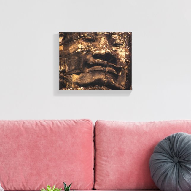 Angkor Wat Kambodja Buddha Totem - Canvas Väggkons (Insitu (Vardagsrum))