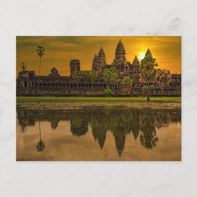 Angkor Wat Kambodja Khmer Temple Helg Vykort (Framsida)