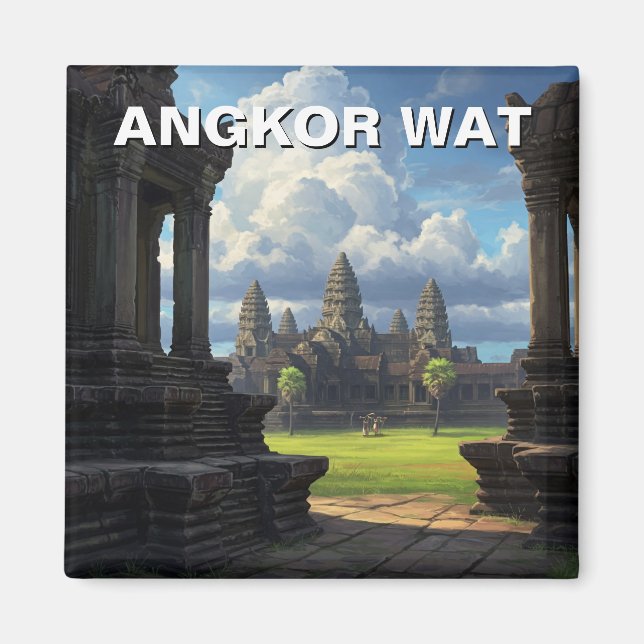 Angkor Wat Kambodja Magnet (Framsidan)