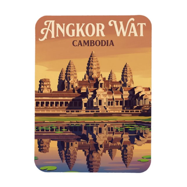 Angkor Wat Kambodja Magnet (Vertikal)