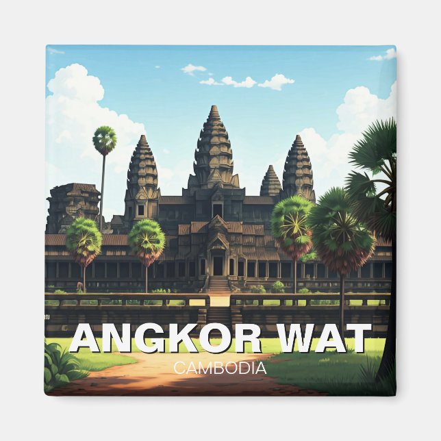 Angkor Wat Kambodja Magnet (Framsidan)