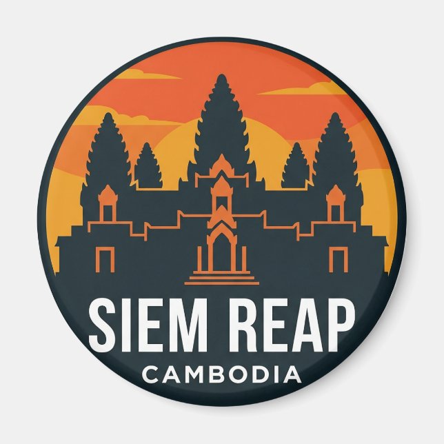 Angkor Wat Kambodja Magnet (Framsidan)