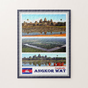 Angkor Wat - Kambodja - Mosaic - Pussel
