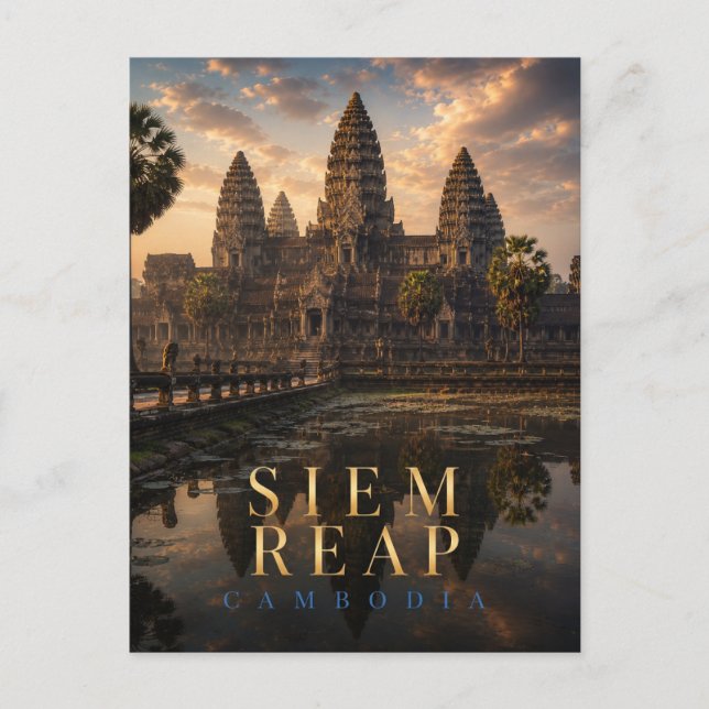 Angkor Wat Kambodja REALMS Vykort (Framsida)