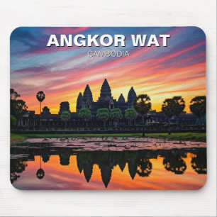 Angkor Wat Kambodja Solnedgång Musmatta