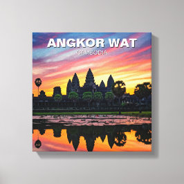 Angkor Wat Kambodja Sunset Canvastryck