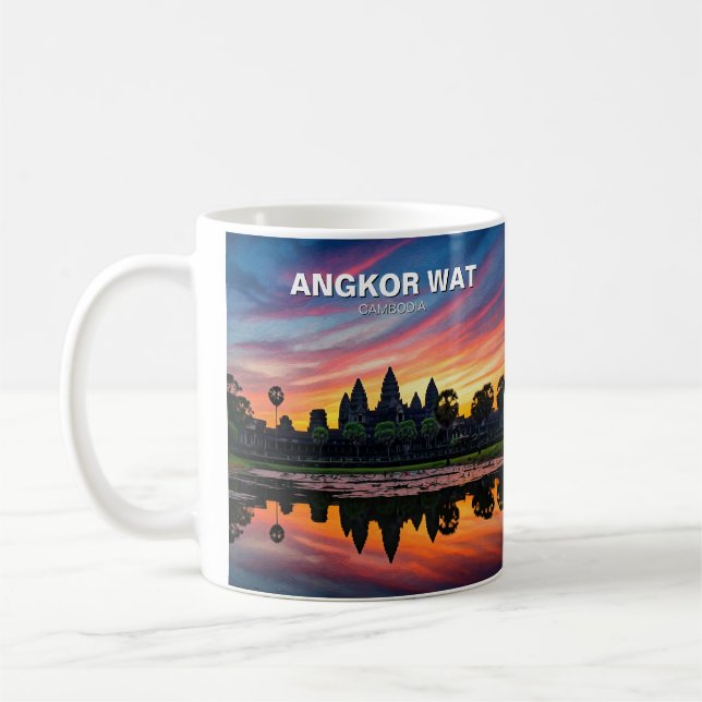 Angkor Wat Kambodja Sunset Kaffemugg (Vänster)