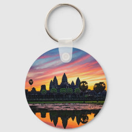 Angkor Wat Kambodja Sunset Nyckelring